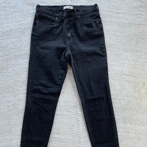 Madewell Black high rise skinny jean